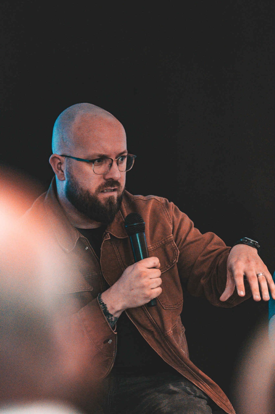 Joel Stone at a Codebreak event
